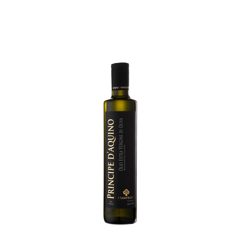 Olio extravergine d’oliva Principe D’Aquino in bottiglia da 25cl