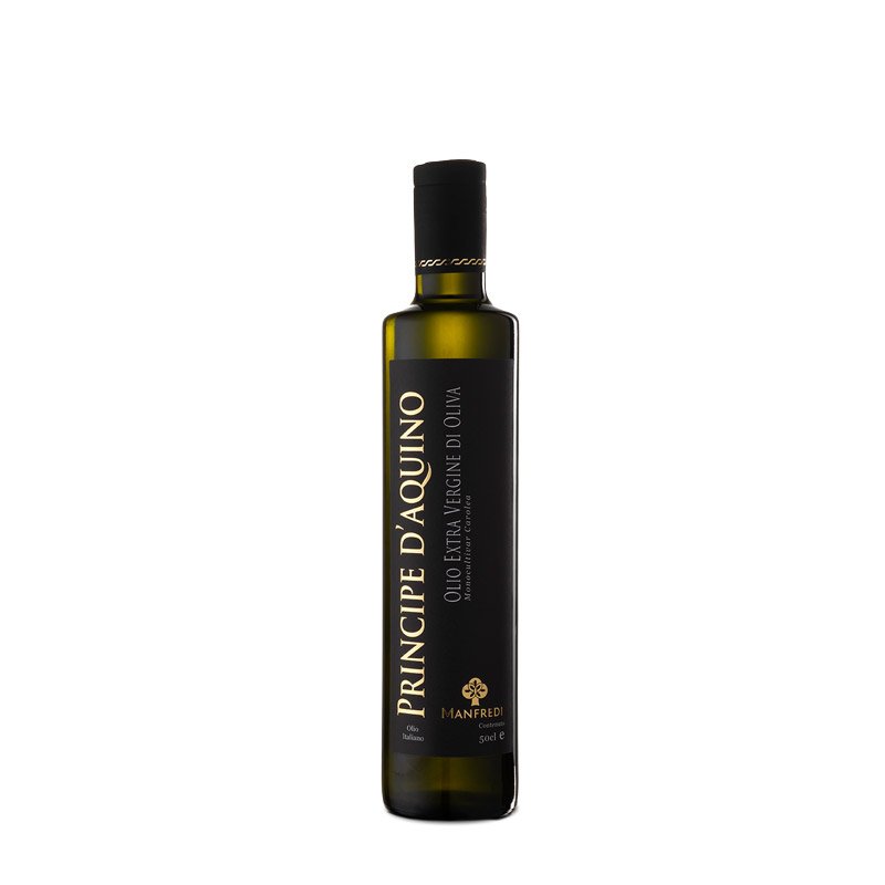 Olio extravergine d’oliva Principe D’Aquino in bottiglia da 50cl