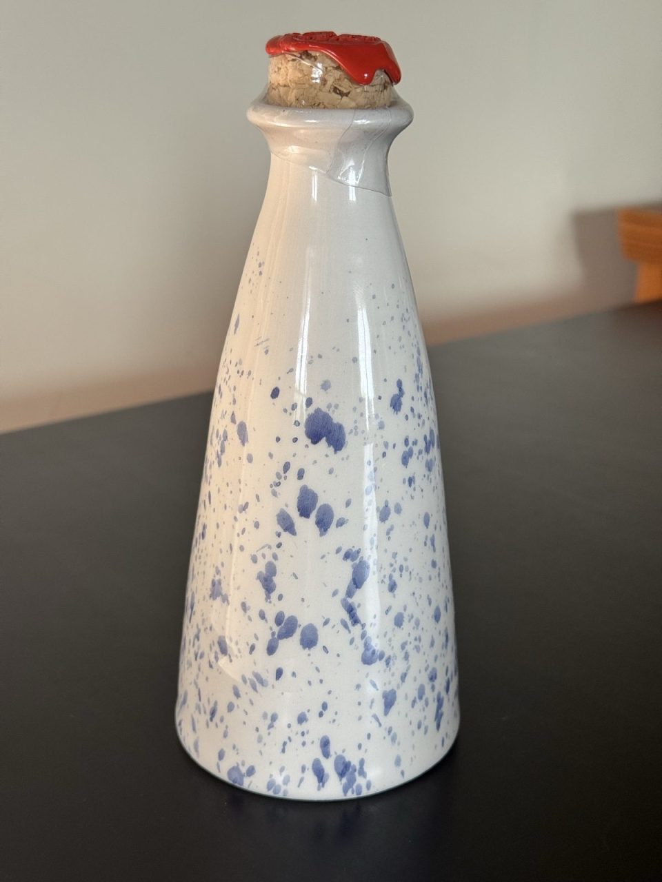 Bomboniera in ceramica bianca azzurra - Olearia Manfredi
